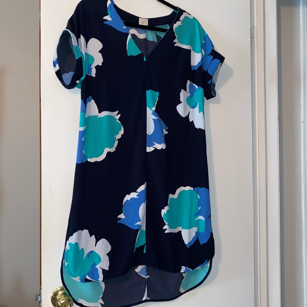 Navy Flowered Dress